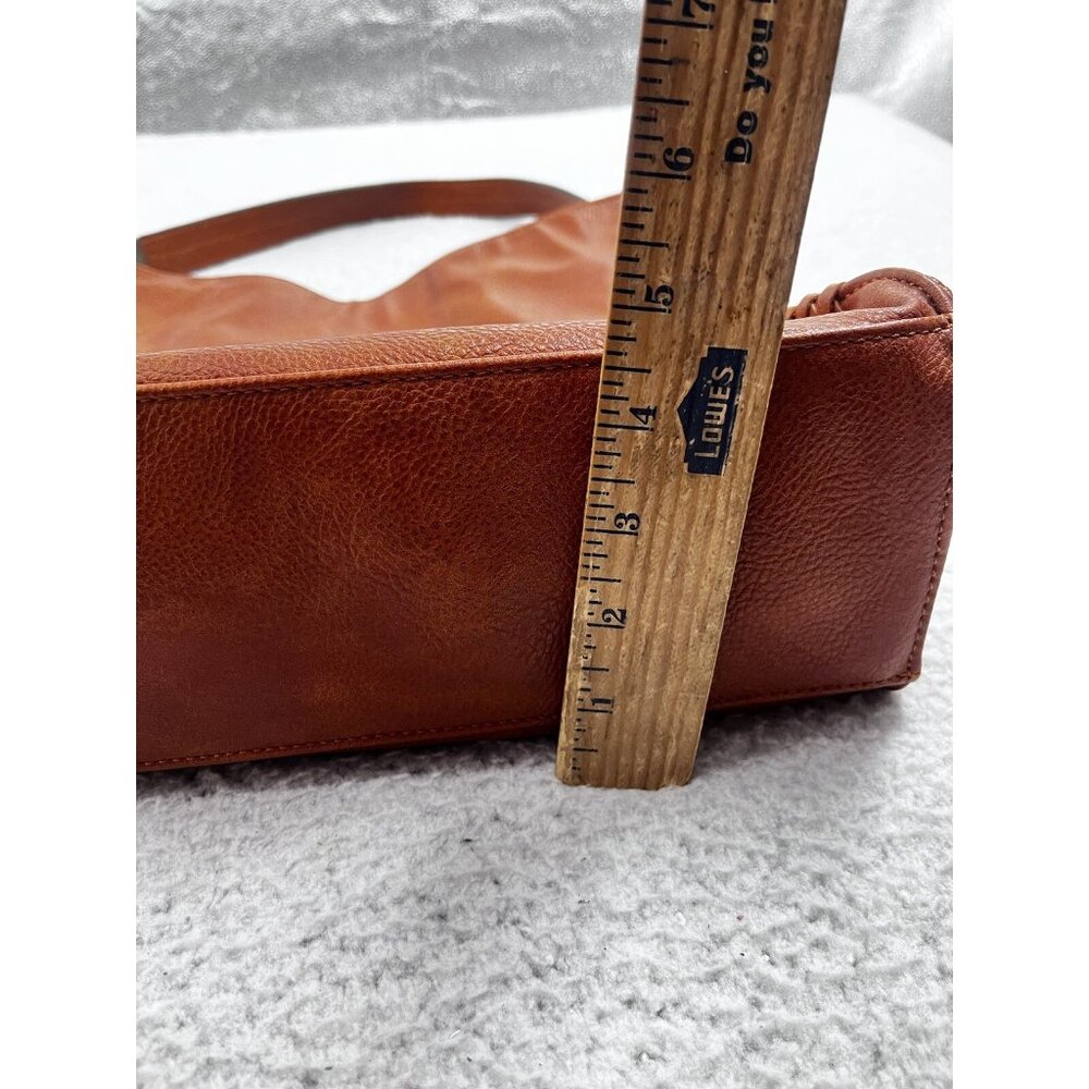 Darcy Marks London Vegan Brown Pebbled Leather Shoulder Tote Bag - Picture 8 of 16